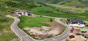 Aerial view of sparsely populated area
