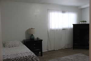 View of carpeted bedroom