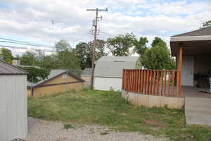 View of yard featuring a deck