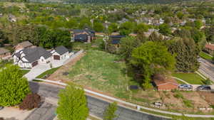 Aerial view of residential area