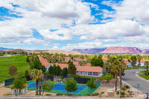 Mountain view featuring nearby suburban area