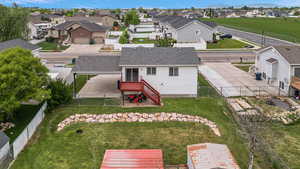 Aerial view of residential area
