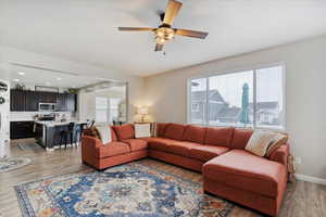 Large area great for gathering family and friends.