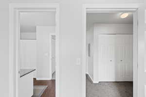 Hall featuring baseboards