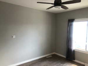 Unit B living room with a lot of sunlight