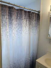 Unit B Bathroom with vanity