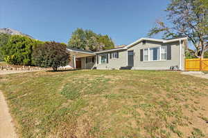 View of single story home