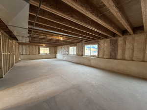 View of below grade area