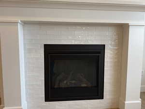 Detailed view of a fireplace