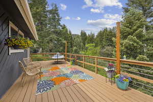 View of wooden terrace
