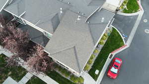 View from above of property