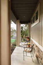 View of front covered porch