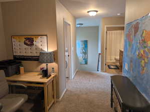 Hallway with workstation
