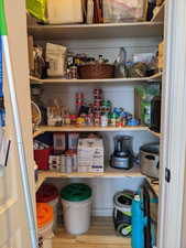 Pantry just off kitchen