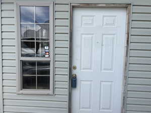 View of exterior entry