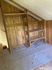 Detailed view of a textured ceiling