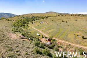 Aerial view of sparsely populated area