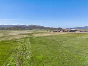 View of mountain background with rural landscape