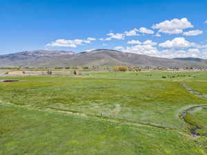 Mountain view featuring rural landscape and agricultural land