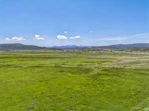 View of mountain background with rural landscape