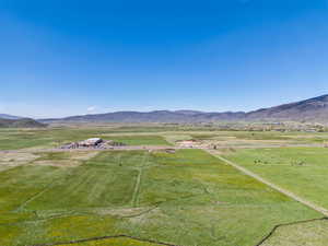 View of mountain background with rural landscape