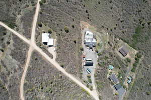 View of property location featuring a desert landscape and property parcel outlined