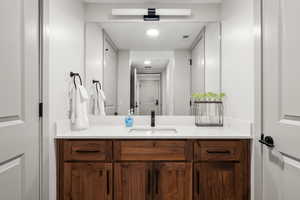 Bathroom featuring vanity