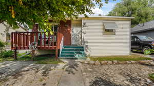 View of front of home with brick siding