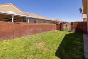 View of fenced yard