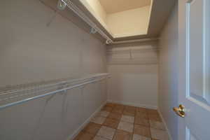 View of walk in closet