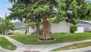 View of front facade featuring a mountain view