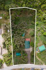 Aerial view of property's location featuring property boundaries highlighted