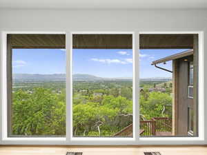 Detailed view of a mountain view