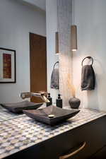 Detailed view of a sink