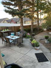 View of patio with outdoor dining space