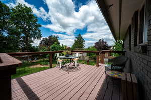 View of wooden terrace