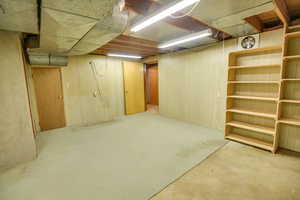 View of finished basement