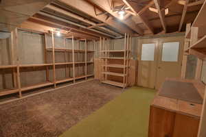 View of unfinished below grade area