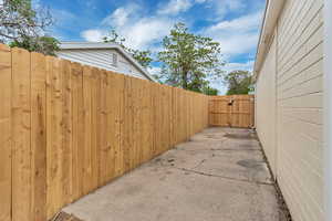 View of patio / terrace with a gate