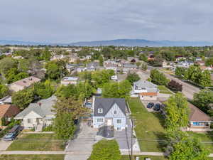 Aerial view of residential area
