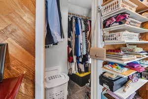 View of walk in closet