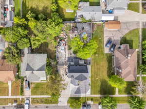 Aerial view of residential area