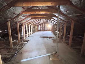 View of unfinished attic