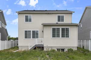 Back of house with stucco siding