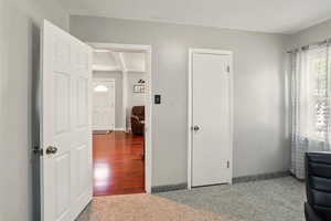 Bedroom with baseboards