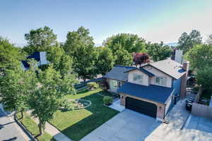 View from above of property