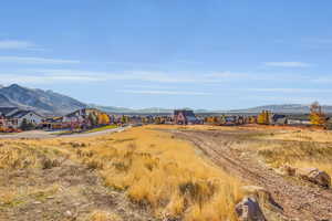 Mountain view with nearby suburban area