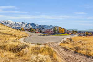Mountain view with nearby suburban area
