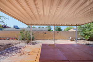 View of patio / terrace featuring central AC