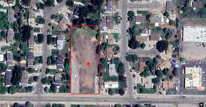 Aerial view of property's location featuring property boundaries highlighted